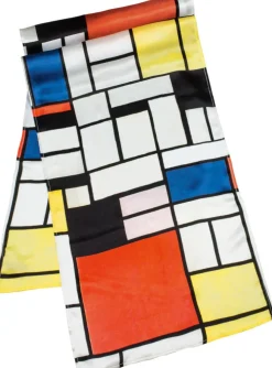 Ars mundi Seide|Künstlertücher<Piet Mondrian: Seidenschal »Komposition mit Rot, Gelb, Blau und Schwarz«
