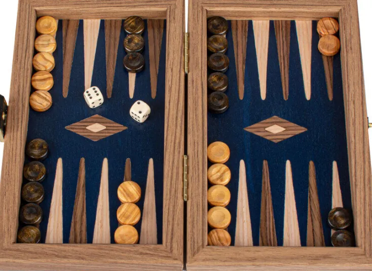 Kinder MANOPOULOS Spiele Für Erwachsene|Spiele Für Kinder<Pocket-Backgammon aus Nussbaum