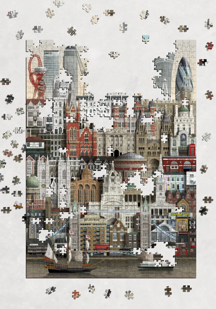 Kinder Martin Schwartz Puzzle Für Erwachsene<Puzzle 1000 Teile »London«