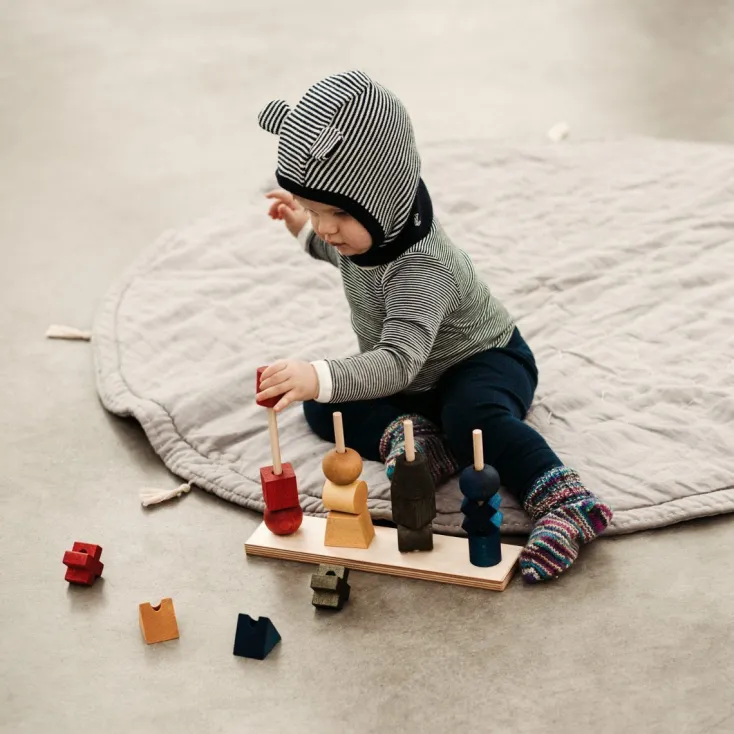 Kinder Wooden Story Holzspielzeug<Regenbogen Steckspielzeug - 16 Teile