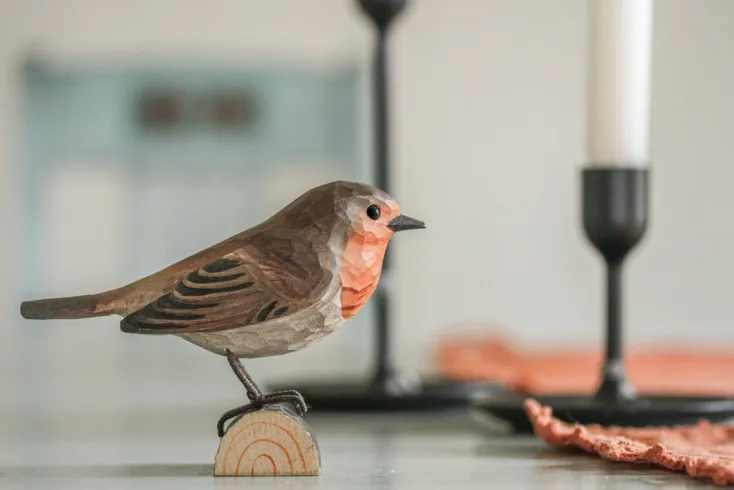 Wildlife Garden Dekoration & Vasen<Rotkehlchen aus Holz