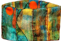 Ulrike Isensee DS Seide|Künstlertücher<Rundschal nach Paul Klee »Ad Parnassum«