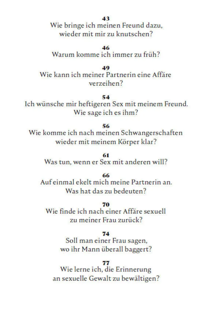 DIE ZEIT Sachbücher<Schlafzimmerblick