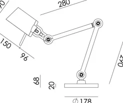 Tonone Tisch- & Leseleuchten|Schreibtischleuchten<Schreibtischlampe »Bolt«