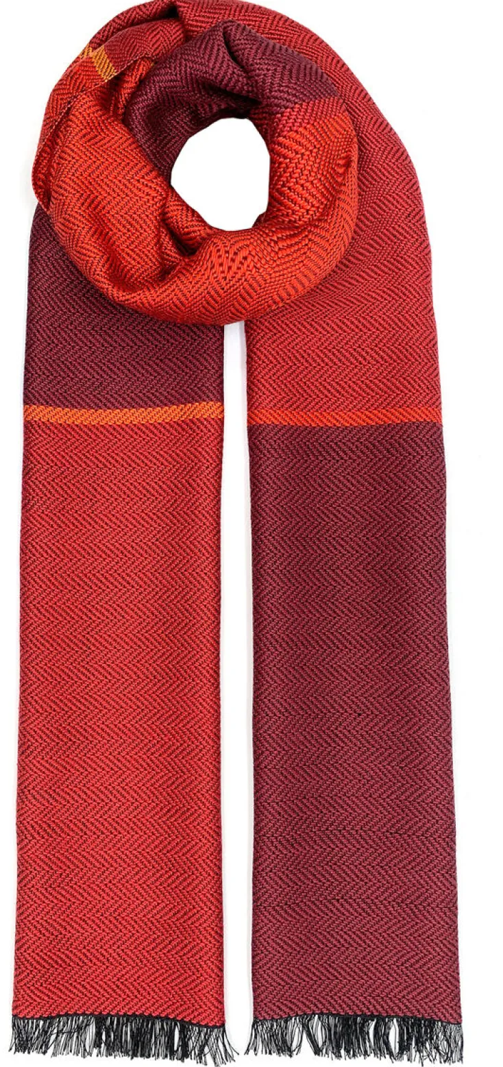 Ulrike Isensee Seide<Seidenschal Fischgrat »Rot«