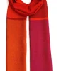 Ulrike Isensee DS Seide<Seidenschal in Rot, Orange und Pink