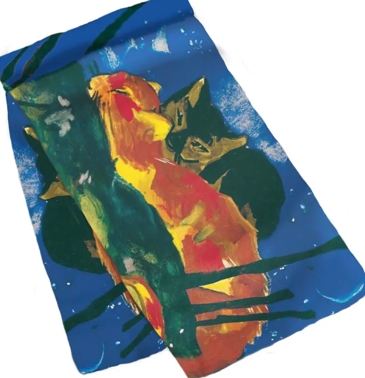 Ars mundi Künstlertücher<Seidenschal »Zwei Katzen«, nach Franz Marc