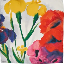 Emil Nolde Seide|Künstlertücher<Seidentuch »Schwertlilien und drei Mohnblüten« nach Nolde