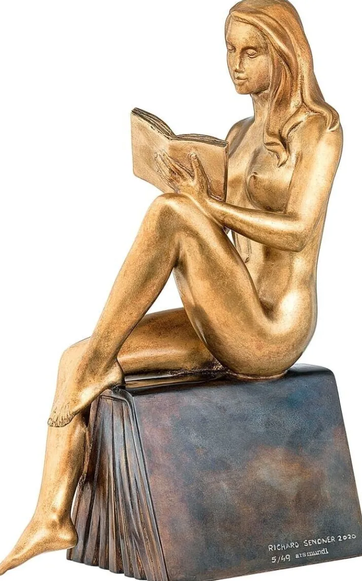 Ars mundi Alle Skulpturen|Bronze<Senoner, Richard: Skulptur »Lesende«