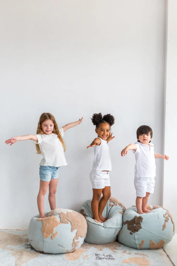 Kinder LORENA CANALS S.L. Möbel|Textilien<Sitzkissen »Pouf World Map«