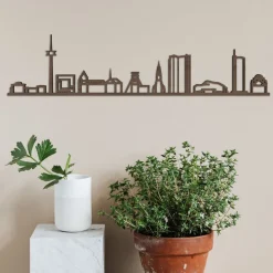 City Shapes Wandbilder & Wanddekoration<Skyline »Essen« aus Holz