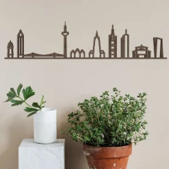 City Shapes Wandbilder & Wanddekoration<Skyline »Frankfurt a.M.« aus Holz