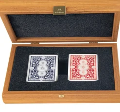 Kinder MANOPOULOS Spiele Für Erwachsene|Spiele Für Kinder<Spielkarten in walnussfarbener Holzkassette