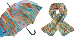 Paul Klee Alle Werke|Regenschirme<Stockschirm und Seidenschal »Hauptweg und Nebenwege« im Set nach Klee
