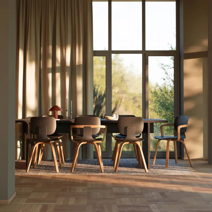 Klöber Stühle & Sessel<Stuhl »com 66« Schwarz, Eiche