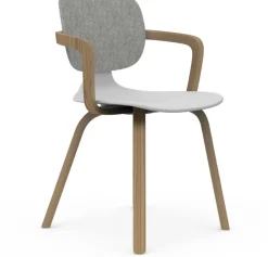 Klöber Stühle & Sessel<Stuhl »com 66« Weiß, aus Formvlies und Eiche