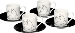 Ars mundi Geschirr & Gläser<4-teiliges Espressotassen-Set »La Colombe de la Paix«, nach Pablo Picasso