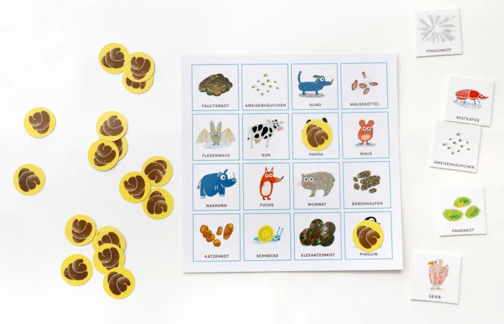Kinder Laurence King Verlag Spiele & Puzzle|Spiele Für Kinder<»Tierkacke Bingo«