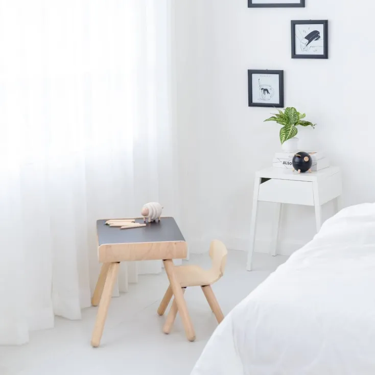 Kinder Plan Toys Möbel<Tisch mit Stuhl schwarz