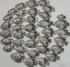 Ars mundi Alle Skulpturen|Bronze<Wandobjekt »Fischschwarm«, Eisen