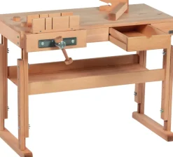 Kinder GOKI Bastel-sets|Weihnachtsgeschenke<Werkbank aus geöltem massivem Buchenholz