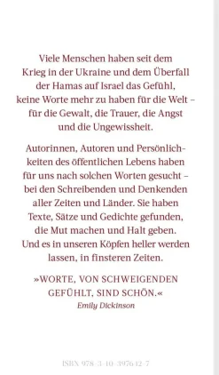 ZEIT Buchhandlung Sachbücher<Worte in finsteren Zeiten