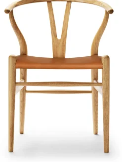 Carl Hansen Sondereditionen|Stühle & Sessel<ZEIT Sonderedition »CH24«, Wishbone Chair aus Eiche und Leder