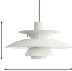 Louis Poulsen Sondereditionen|Pendelleuchten<ZEIT-Sonderedition Pendelleuchte »PH5 Monochrome« in Weiß und Rot