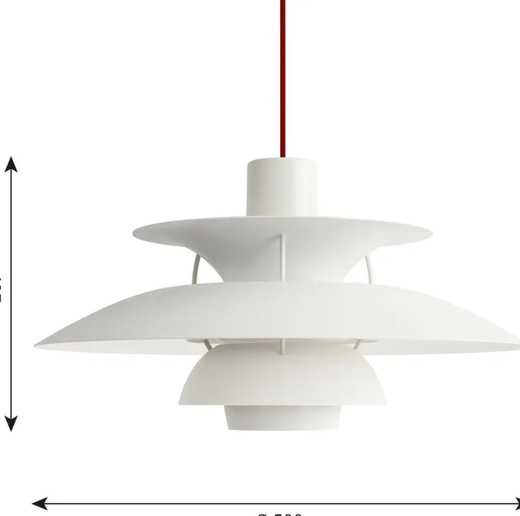 Louis Poulsen Sondereditionen|Pendelleuchten<ZEIT-Sonderedition Pendelleuchte »PH5 Monochrome« in Weiß und Rot