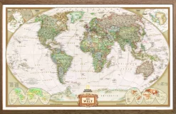 Interkart Sondereditionen|Wandbilder & Wanddekoration<ZEIT-Sonderedition Weltkarte »National Geographic antik«