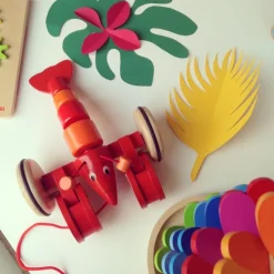 Kinder GOKI Nikolausgeschenke|Holzspielzeug<Ziehtier »Hummer Rüdiger«