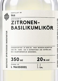 Deutsche Spirituosen Manufaktur Likör & Rum<Zitronen-Basilikumlikör »966«